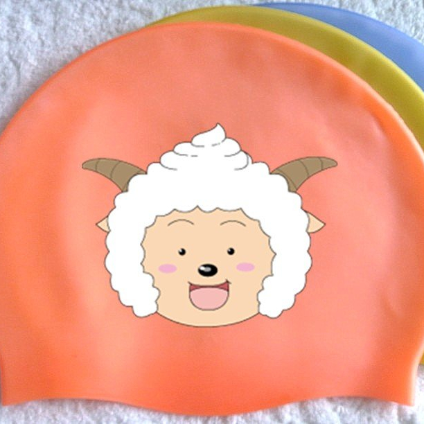 Fish silicone swimming caps for kids