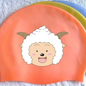 Fish silicone swimming caps for kids