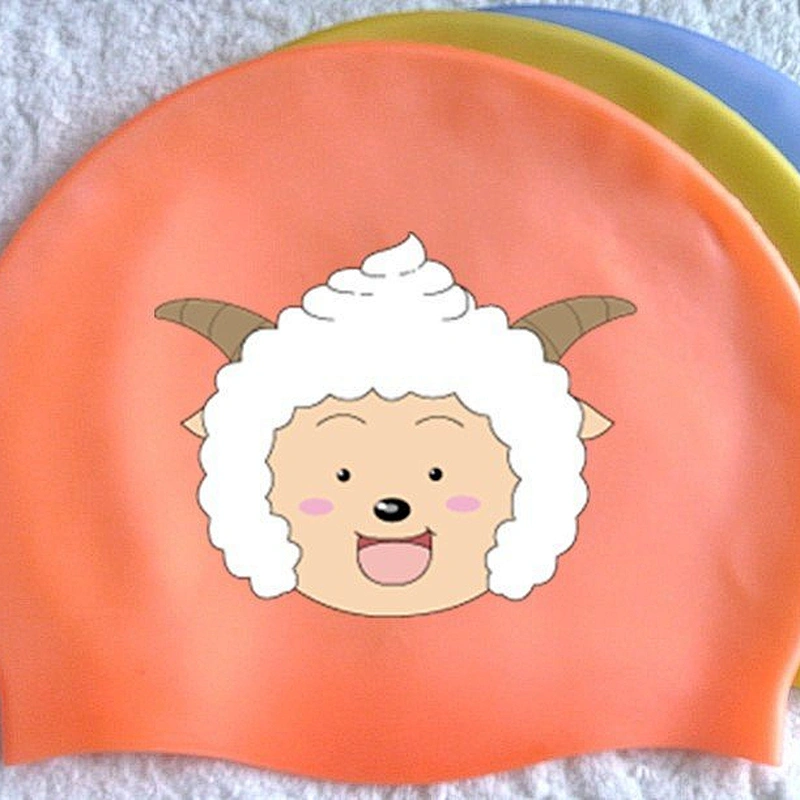 Fish silicone swimming caps for kids