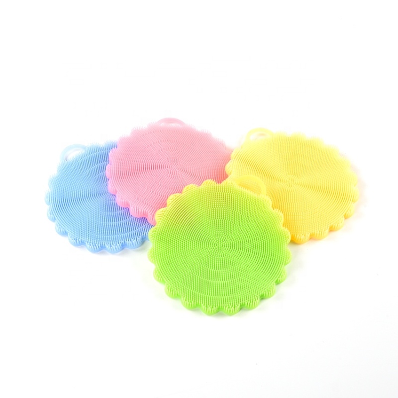 food grade kitchen silicone sponge kitchen clean washing brush