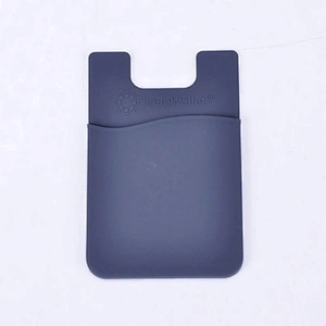 custom silicone rubber different style promotional mobile phone card holders cover with strong self sticky