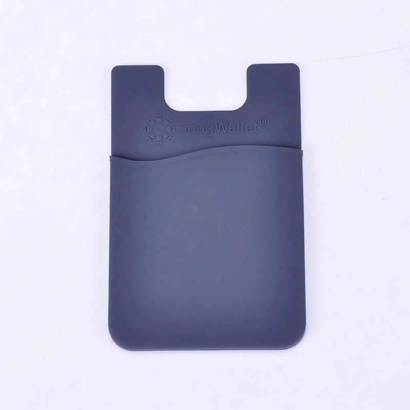 custom silicone rubber different style promotional mobile phone card holders cover with strong self sticky