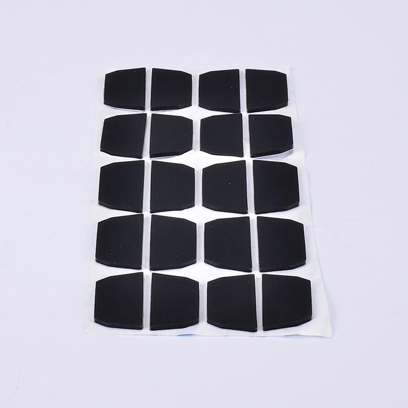 Hongju customized anti-slip different shapes adhesive silicone rubber pads