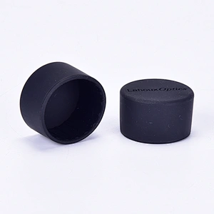 Hongju customized OEM durable different shapes hard black silicone rubber material foot tip for stable
