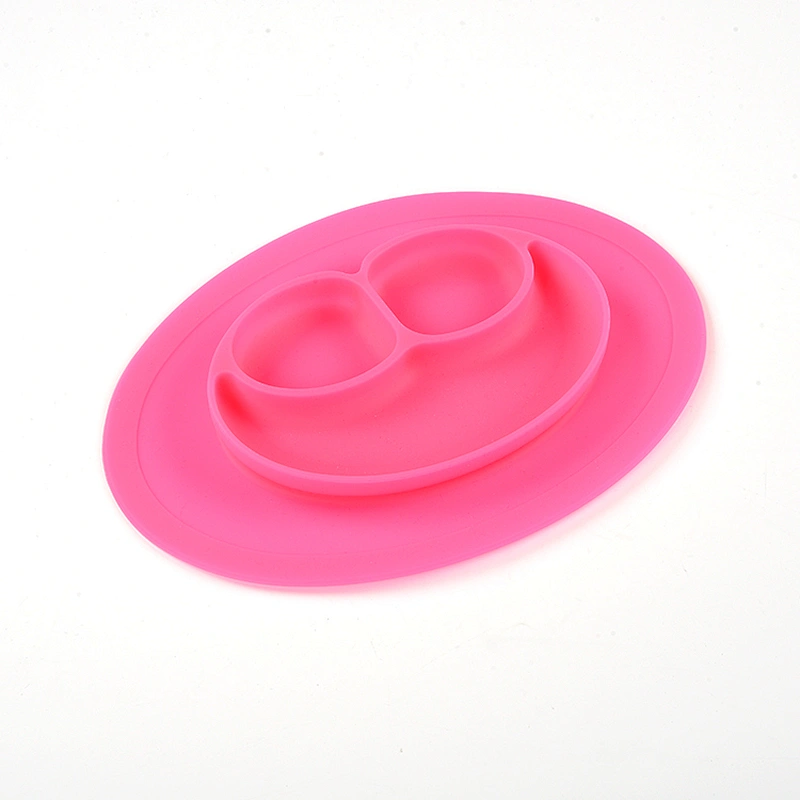 Guanddong custom lovely various colors animal shapes food grade healthy silicone rubber baby/children plate
