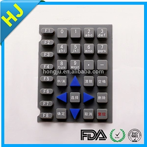 Waterproof silicone membrane numeric keypad