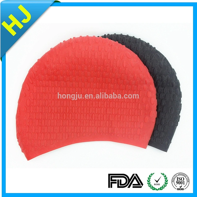 silicone swimming cap and goggles