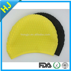 silicone swimming cap and goggles