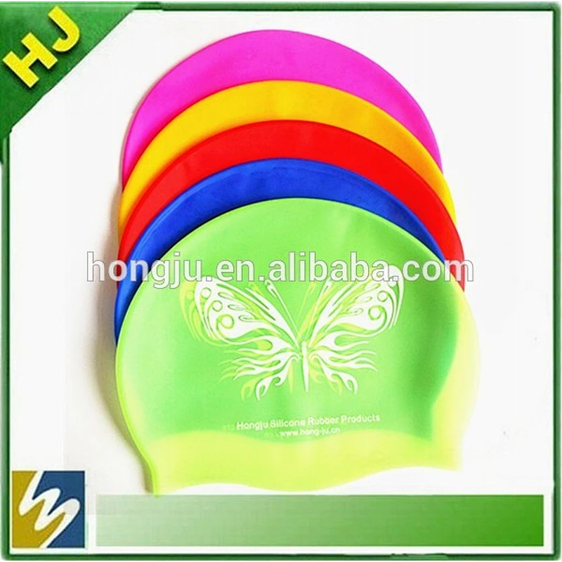 custom logo silicone swim cap