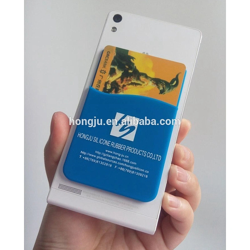 Wholesale 3M adhesive silicone smart phone wallet