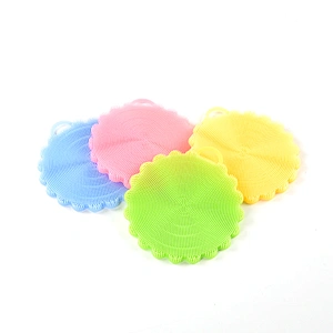 Hongju colourful soft silicone rubber bath cleaning brushes