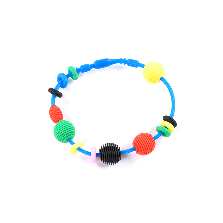 Wholesale popular fashionable colorful lovely design beads wristband with soft silicone for friendship