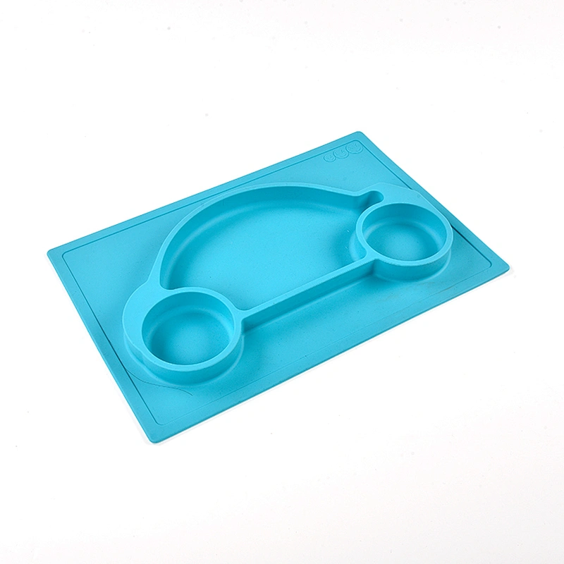 Customized funny animal shaped eco-friendly silicone tableware for children
