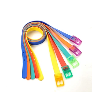 Hongju custom adjustable different new style fashionable colorful belts with soft silicone rubber