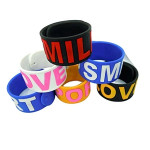 Hongju cheap gifts custom coloured silicone band bracelets