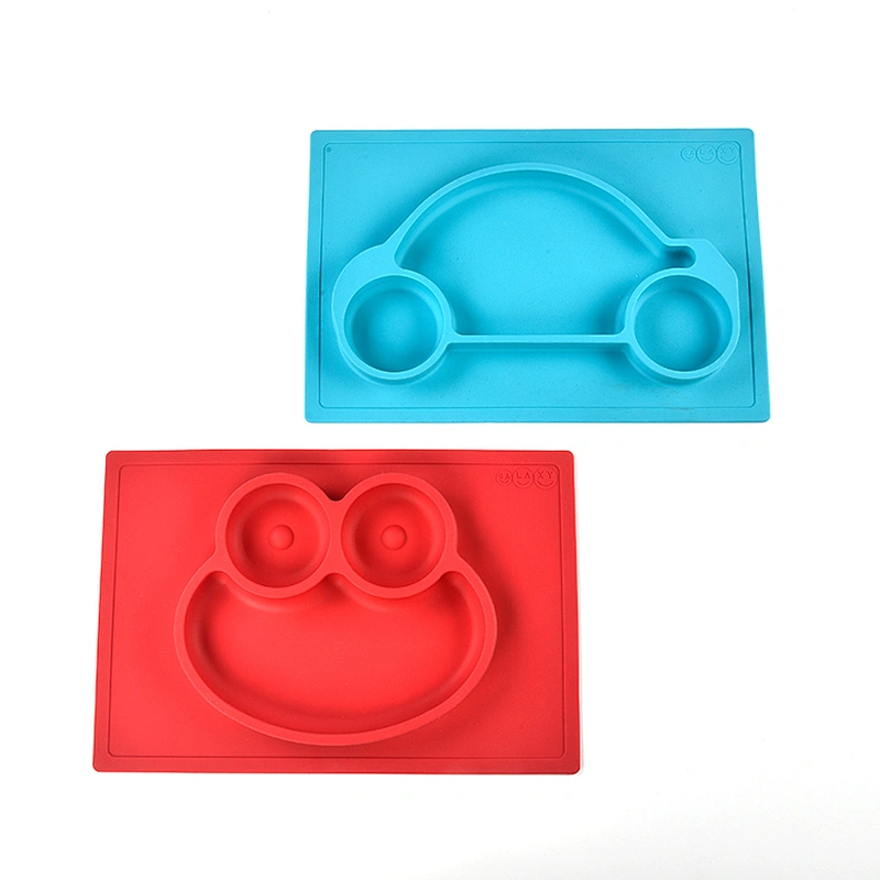 Customized funny animal shaped eco-friendly silicone tableware for children