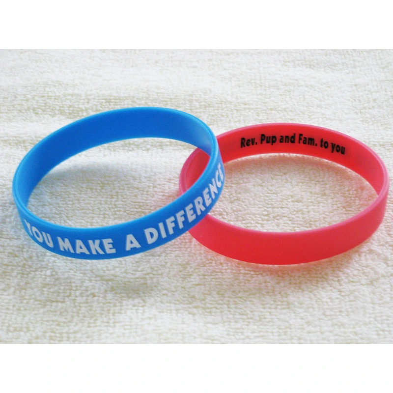 Free Sample Logo OEM Debossed Custom Silicon Wristband