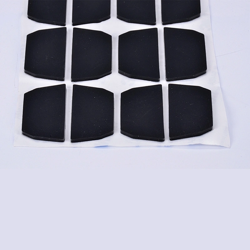Guangdong OEM durable waterproof silicone rubber different types foot pads with strong adhesive