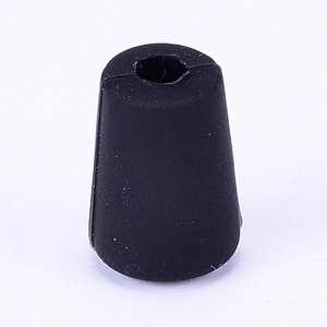 Hongju customized OEM durable different shapes hard black silicone rubber material foot tip for stable