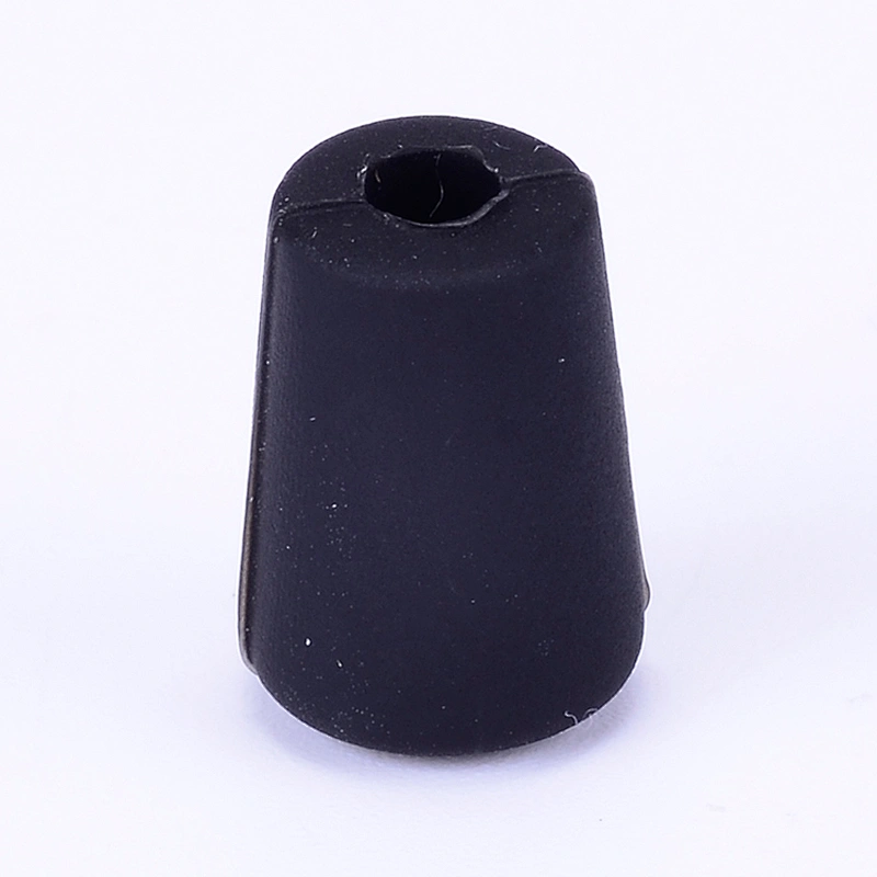 Hongju customized OEM durable different shapes hard black silicone rubber material foot tip for stable