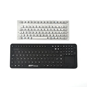 Factory price custom high quality waterproof spill resistant durable hard silicone rubber wire computer keyboard