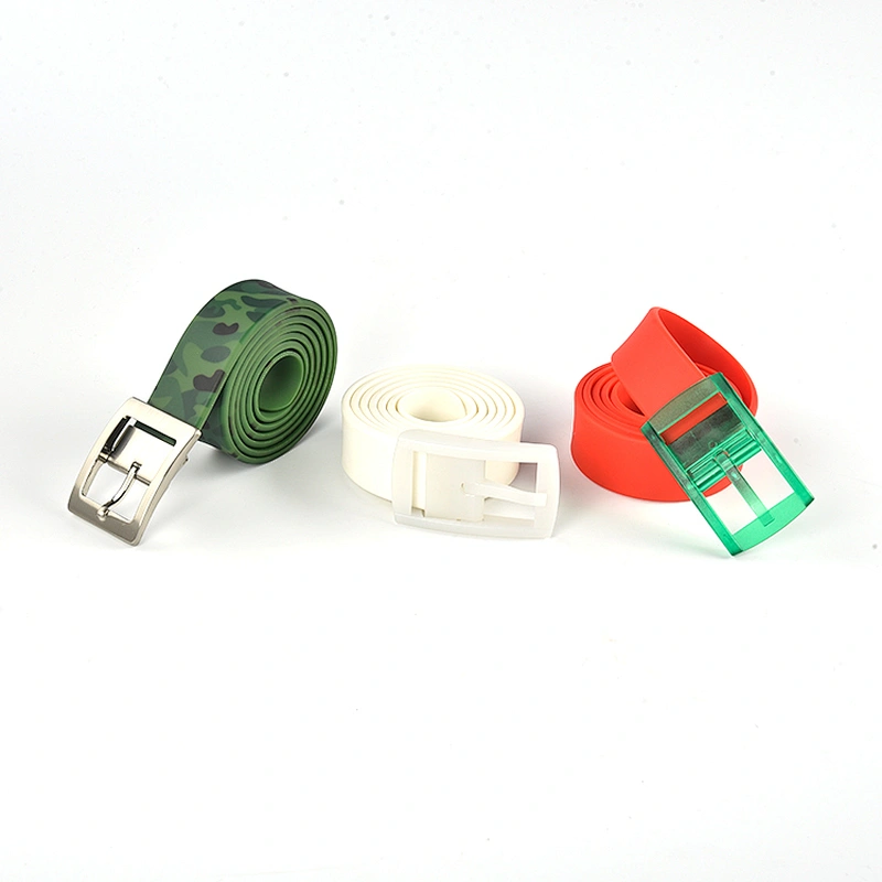 2020 latest design custom durable adjustable soft silicone rubber material colorful fashional belts