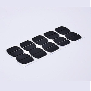 Guangdong customized various shapes black hard silicone rubber strong self adhesive flat foot pads