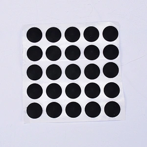 Guangdong customized various shapes black hard silicone rubber strong self adhesive flat foot pads
