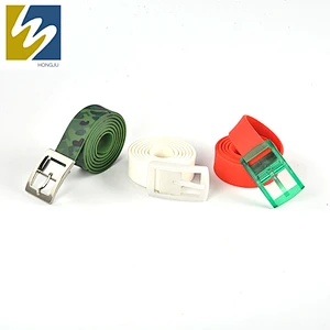 2019 New Fashion colorful silicone new design golf belts with plastic buckle