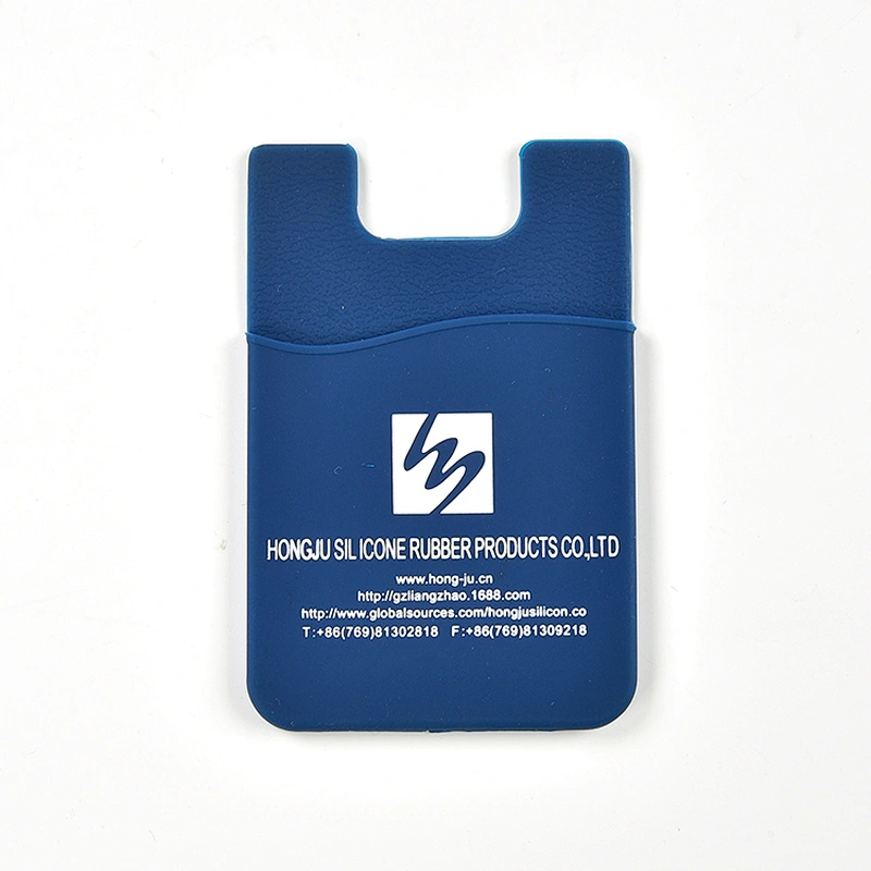 custom silicone rubber different style promotional mobile phone card holders cover with strong self sticky