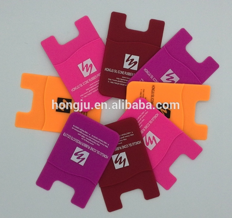 Wholesale 3M adhesive silicone smart phone wallet