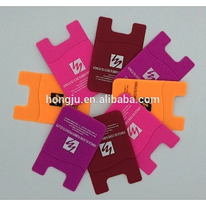 Wholesale 3M adhesive silicone smart phone wallet