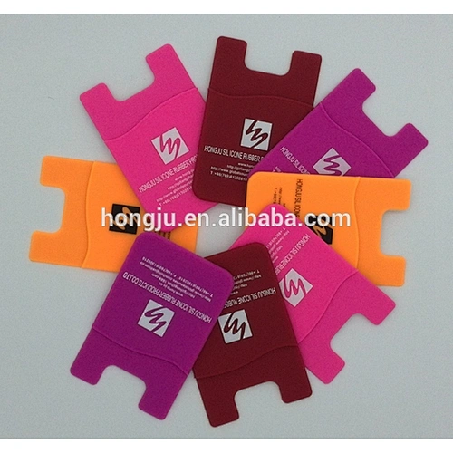Wholesale 3M adhesive silicone smart phone wallet