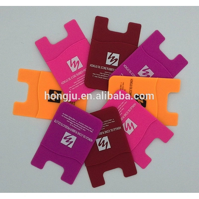 Wholesale 3M adhesive silicone smart phone wallet