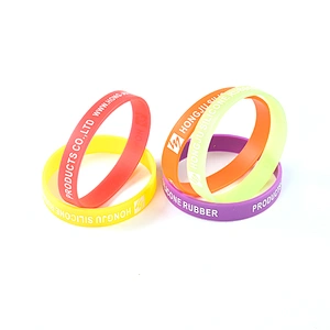 customized popular colorful silicone rubber bracelets for decoration