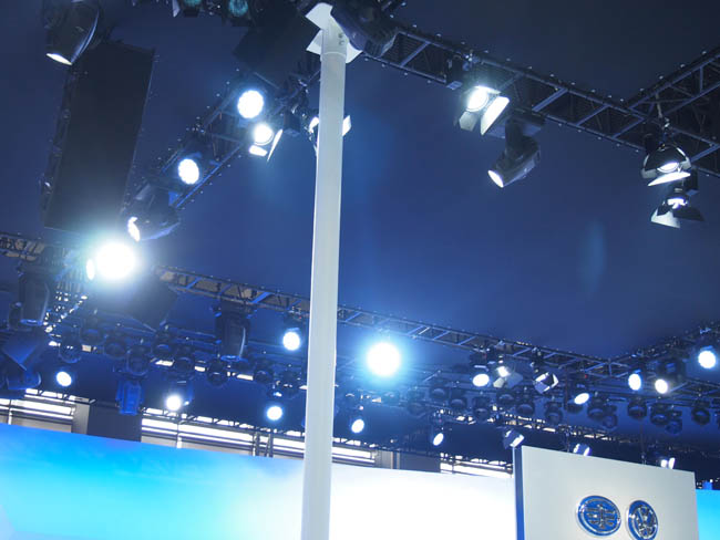 Ovation lighting the stage of Guangzhou car exhibition