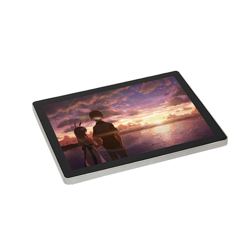Fashion 15 inch PCAP touch screen monitor true flat surface with metal stand