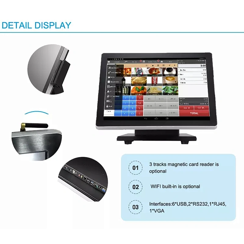 17 Inch flat touch screen pos system POS manufacturer Windows All In One
