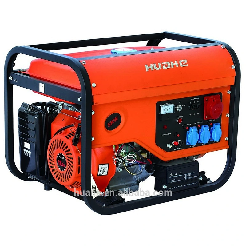 5000w gasoline generator 3 phase electric start with battery for industrial use