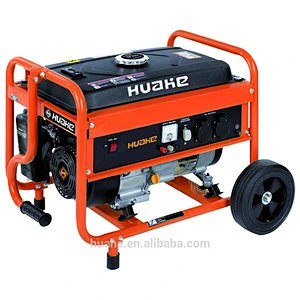 2kw portable gasoline generator manual start single phase with handles and wheels