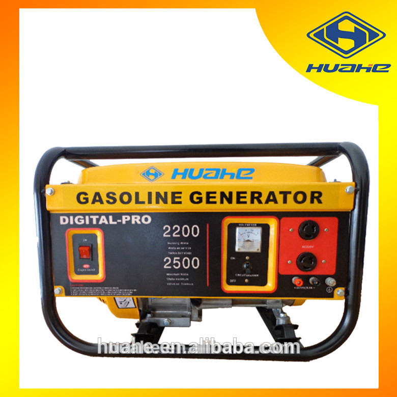 2000w portable gasoline generator,5.5hp gasoline generator with 168f