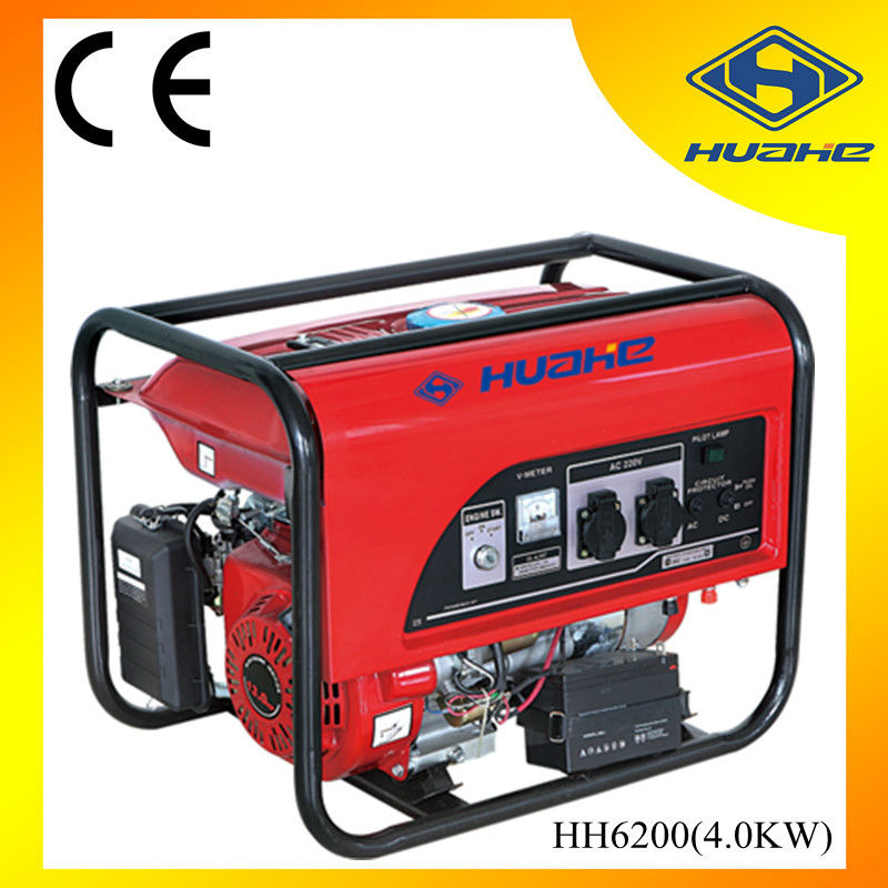 4KW Gasoline Generator Key Start with Battery, Big Panel