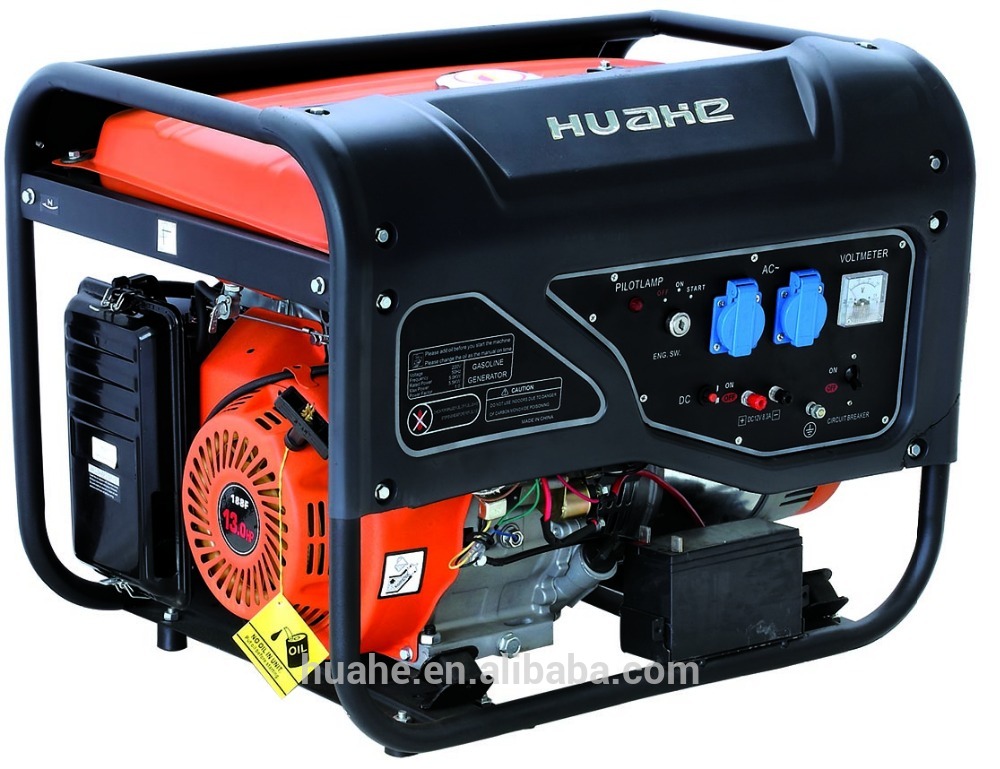 5kw pertrol generator single phase electric start with charge battery 188 engine