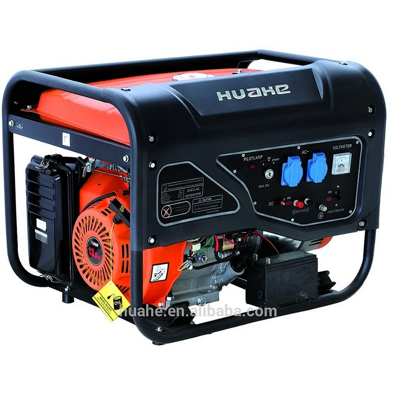 5kw pertrol generator single phase electric start with charge battery 188 engine