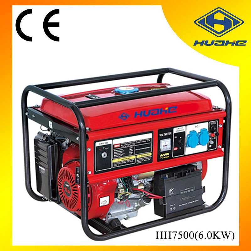 220v 50hz gasoline generator 6000w key start,battery operated generator
