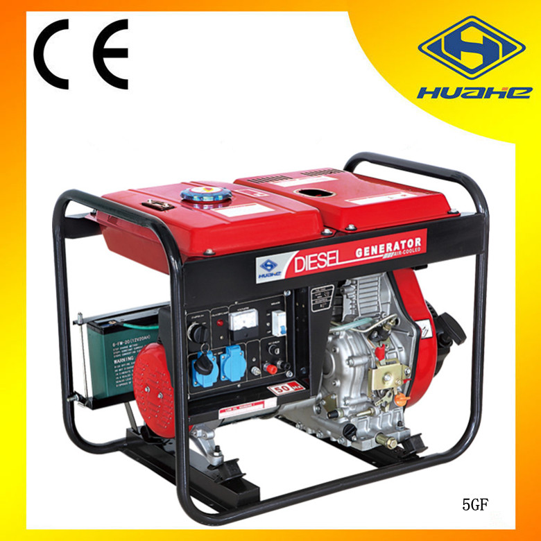 Reliable supplier 5 kw 5kv diesel generator, 5kva 220v 50hz generator with diesel