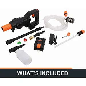 Cordless higher pressure washer