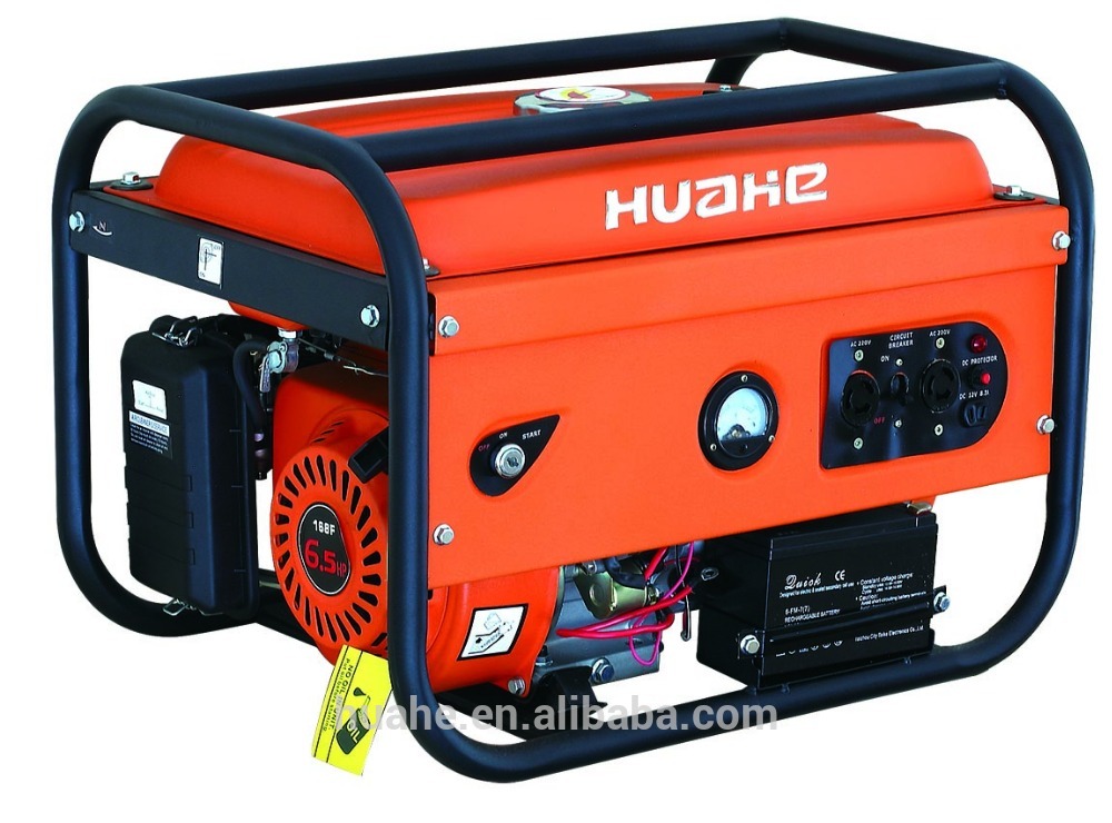 2500W gasoline generator 110V 60Hz electric start with battery 6.5HP engine