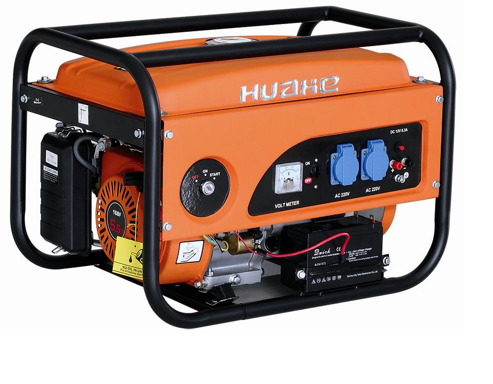 Portable silent 4 stroke gasoline generator 6.5HP 2KW with SONCAP