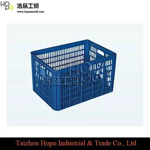 Plastic Foldable Beer Bottle Crate Mould in Huangyan